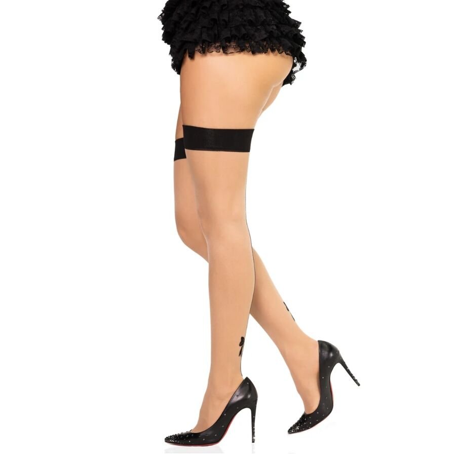 Leg Avenue - 1963 Bas En Spandex À Couture Arrière Noirs - Taille Unique | SexDelice – Image 3