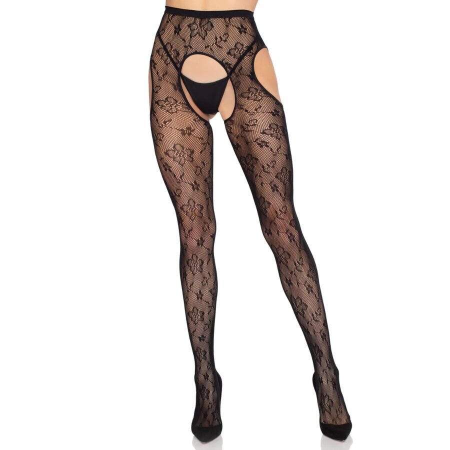 Leg Avenue - 1967 Collants Résille Bloom Noirs - Taille Unique | SexDelice – Image 4