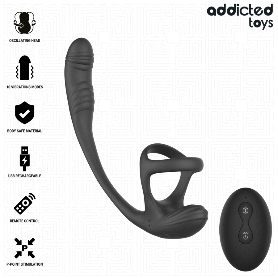 Addicted Toys - Plug Anal Avec Vibration, Ondulation À 360° Et Stimulateur De Testicules | SexDelice – Image 2