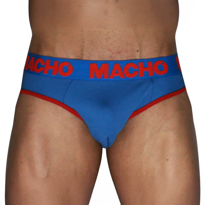 Macho - MCH005 Classic Slip Bleu + Rouge M | SexDelice – Image 2