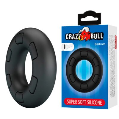 Crazy Bull - Anneau Pénal En Silicone Super Doux Bertram Noir | SexDelice
