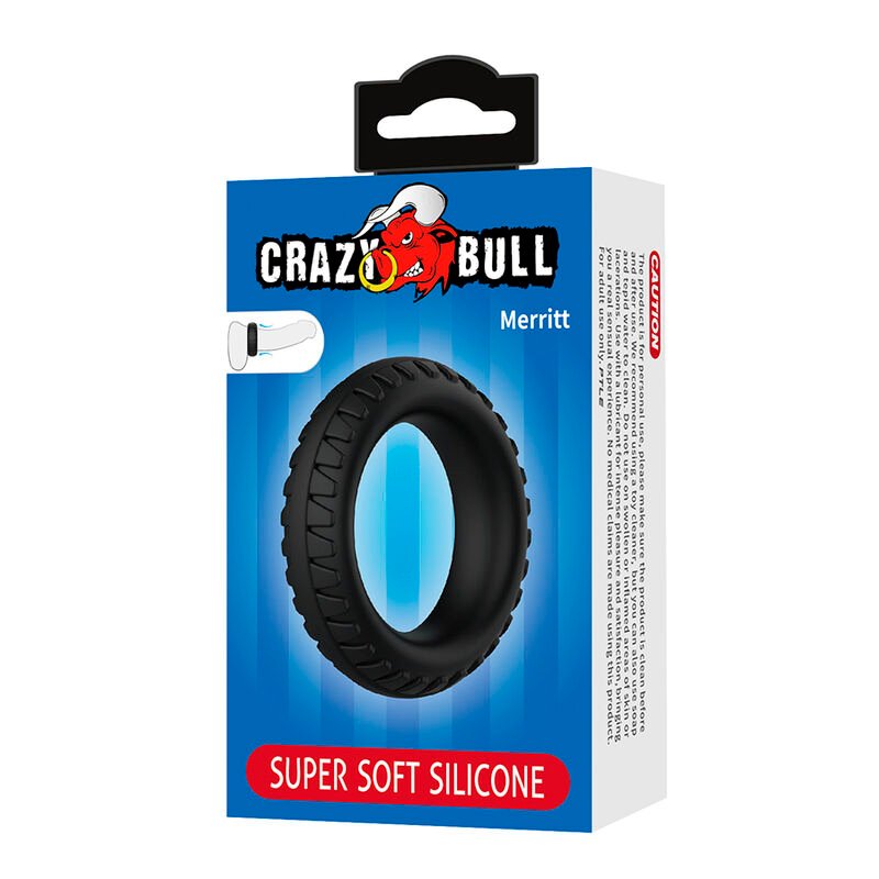Crazy Bull - Merritt Anneau Pénal En Silicone Texturé Noir | SexDelice – Image 8