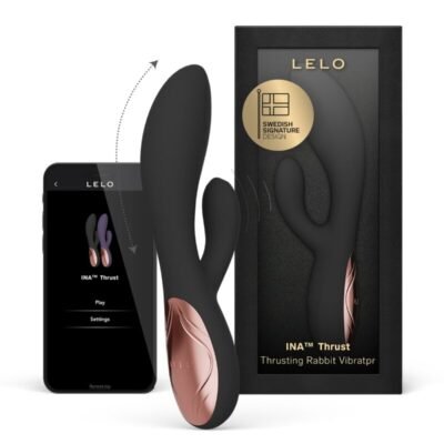 Lelo - Ina Thrust Rabbit Vibrateur À Poussée Noir | SexDelice