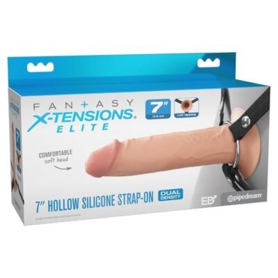 Fantasy X-Tensions Elite - Strap-On En Silicone Creux De 17,8 CM | SexDelice